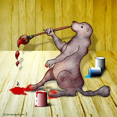 Marmotte artiste